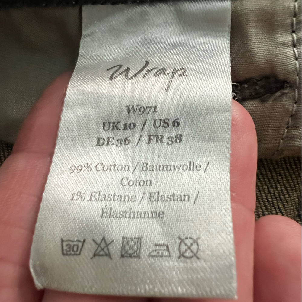 Wrap London Funky Denim Jeans with Light Tan at Top, Size 6 - Picture 4 of 16